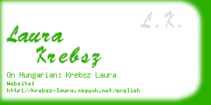 laura krebsz business card